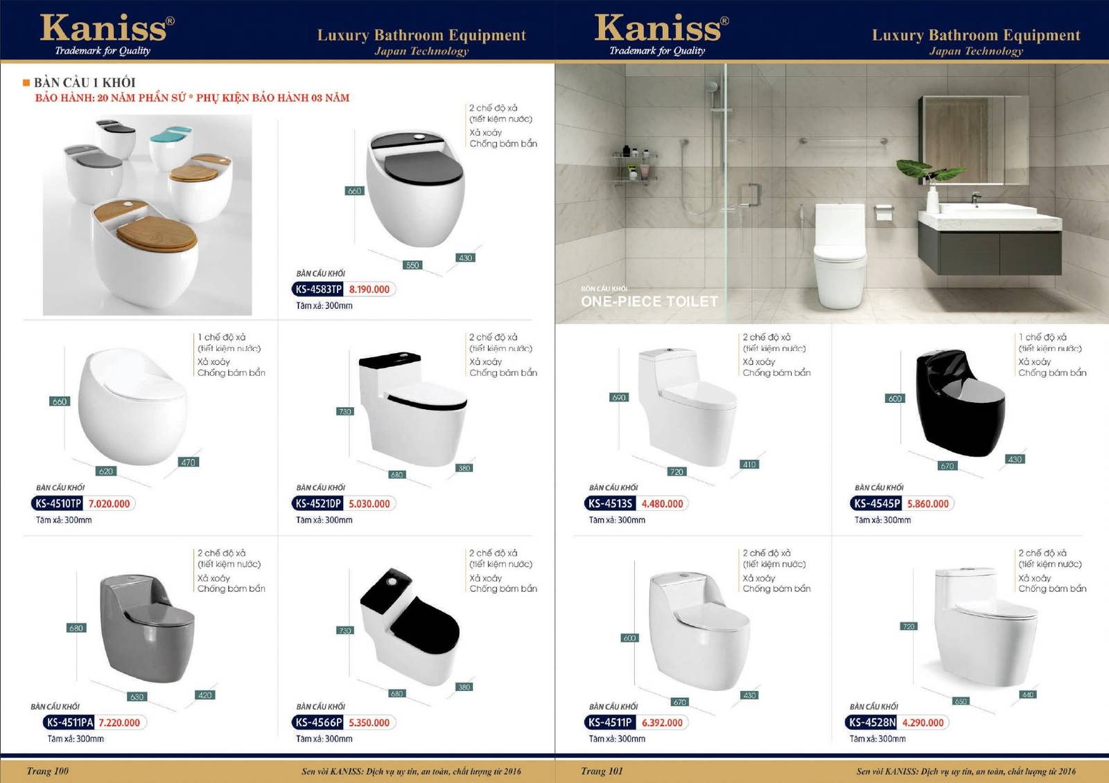 Bảng giá và Catalogue Thiết bị vệ sinh KANISS mới nhất 2025 /Page 51